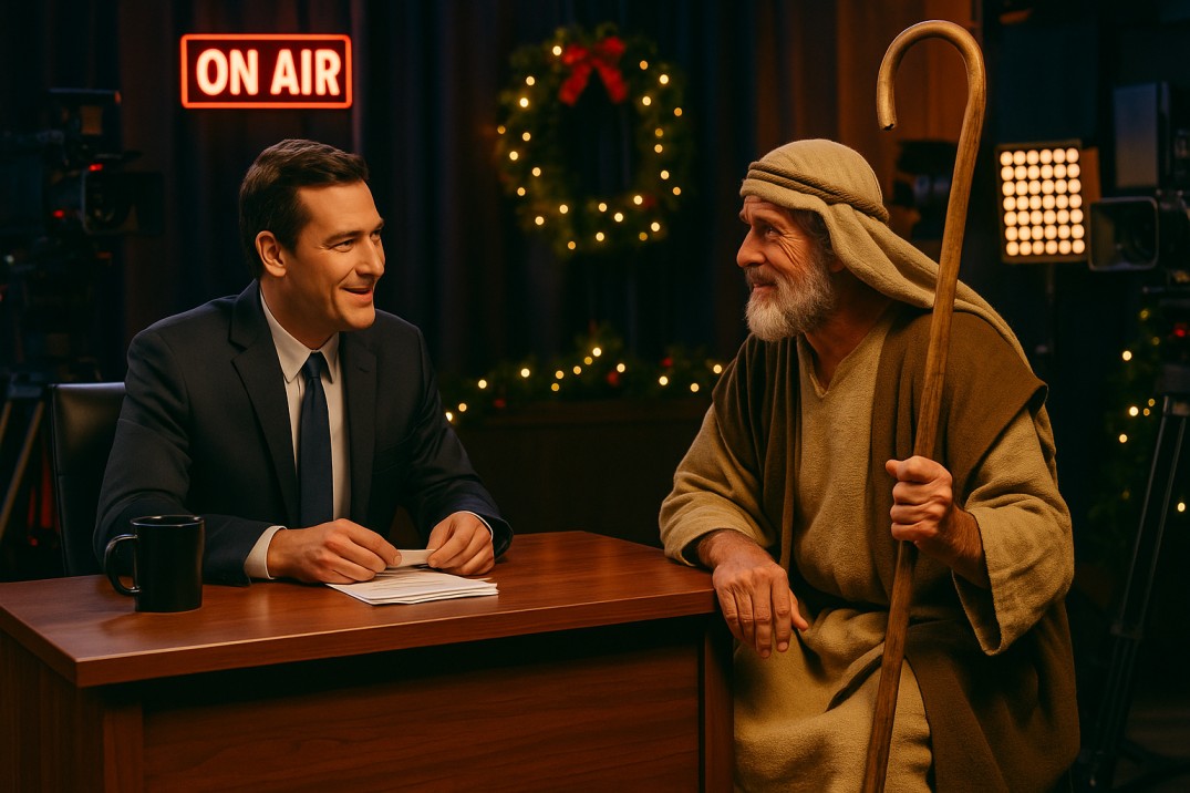 The Interview: a 5 minute Christmas Church Skit for 2