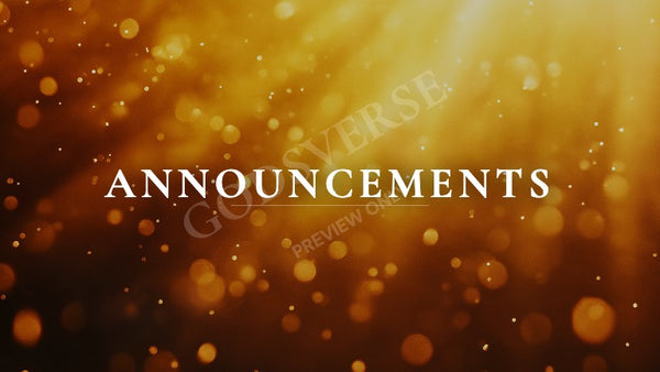 Announcements worship background golden hour glow