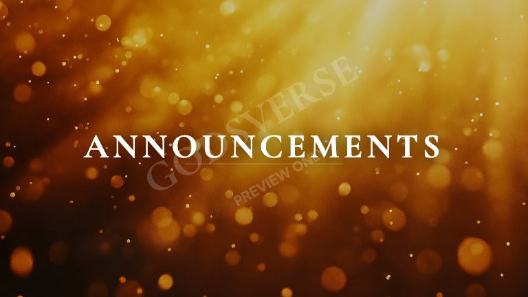 Announcements worship background golden hour glow