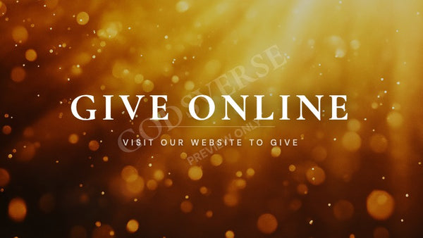 Give Online worship background golden hour glow