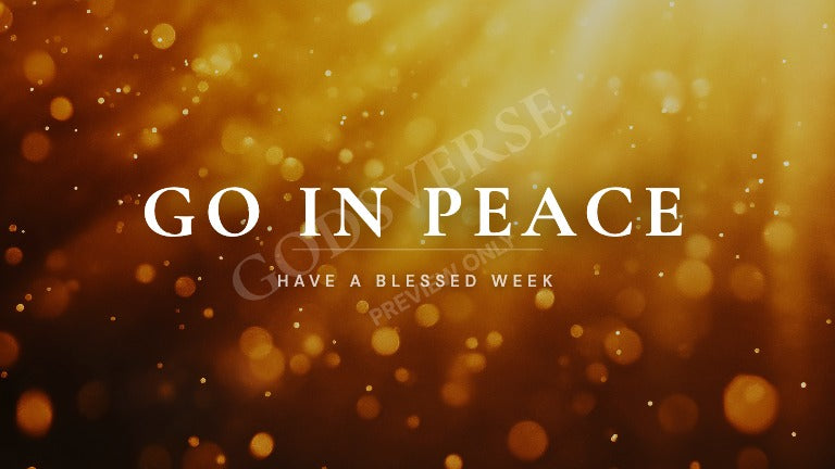 Go In Peace worship background golden hour glow