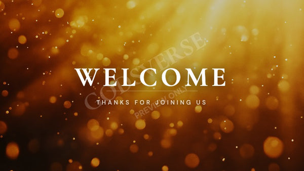 Welcome worship background golden hour glow