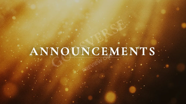 Announcements worship background golden hour glow