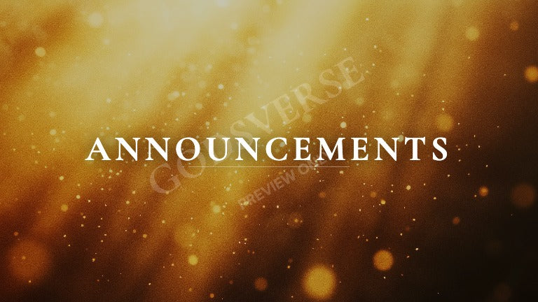 Announcements worship background golden hour glow