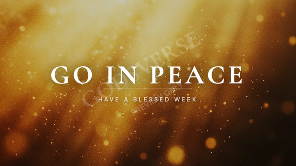 Go In Peace worship background golden hour glow