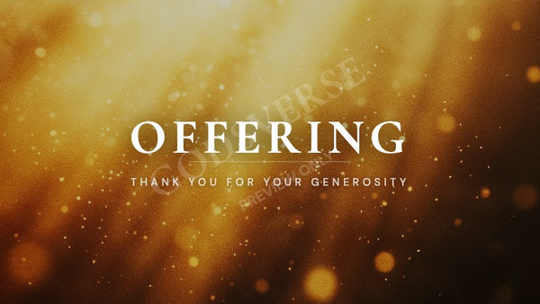 Offering worship background golden hour glow