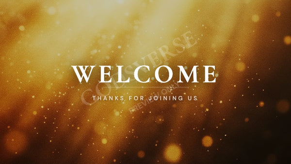 Welcome worship background golden hour glow
