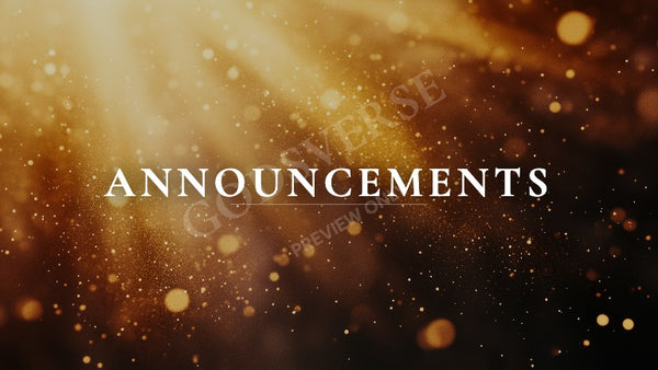 Announcements worship background golden hour glow