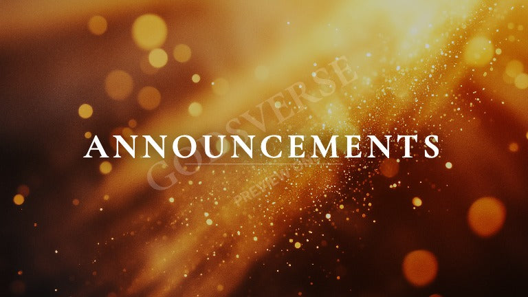 Announcements worship background golden hour glow