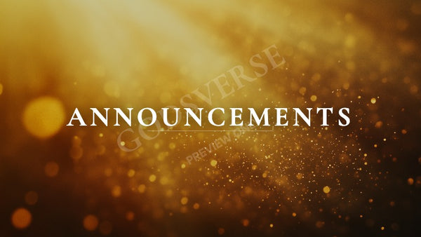 Announcements worship background golden hour glow