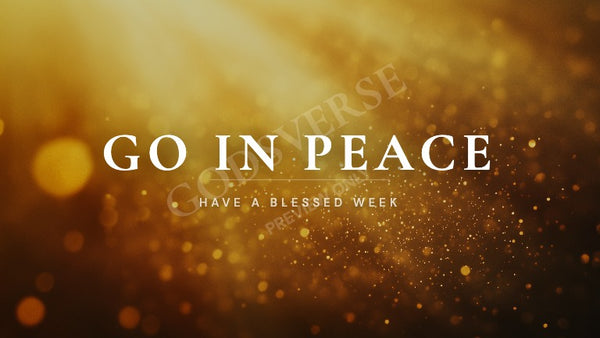 Go In Peace worship background golden hour glow