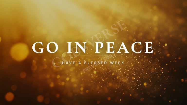 Go In Peace worship background golden hour glow