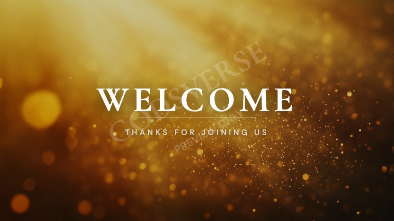 Welcome worship background golden hour glow