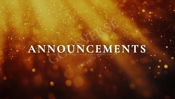 Announcements worship background golden hour glow