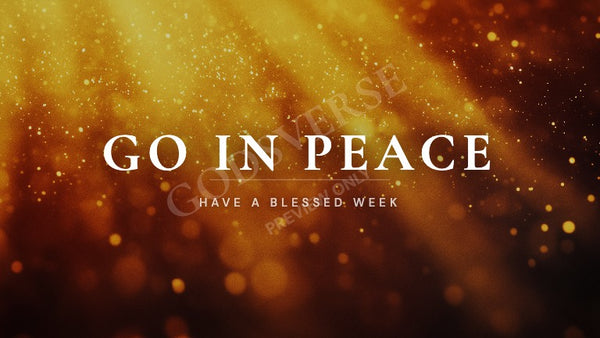 Go In Peace worship background golden hour glow