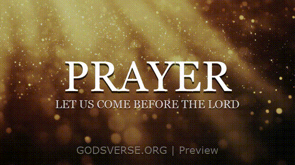 Prayer motion background golden hour glow
