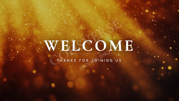 Welcome worship background golden hour glow