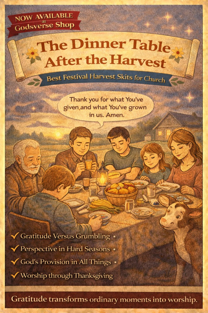 The Dinner Table After the Harvest — church skit script cover image