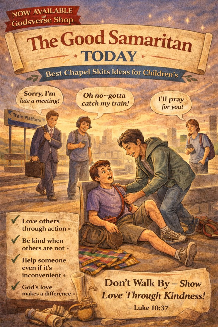 The Good Samaritan Today Best Chapel Skits Ideas for Children’s — children's church skit cover image