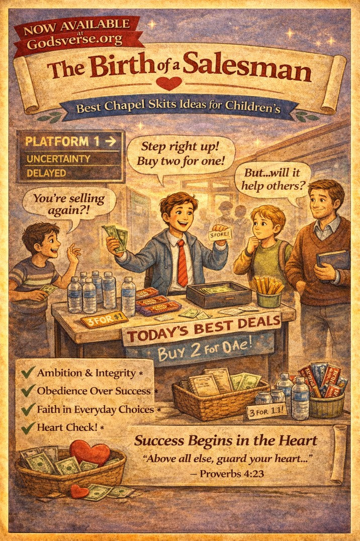 The Birth of a Salesman (A Heart Check Skit) — children's church skit cover image