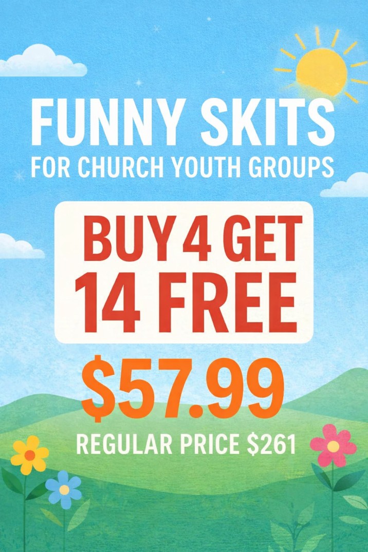 Funny Skits for Church Youth Groups Bundle: Buy 4 get 14 FREE