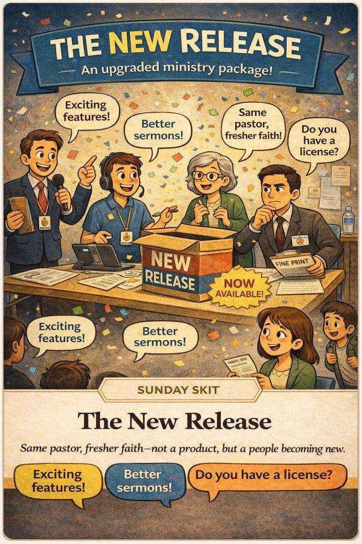 The New Release — church skit script cover image