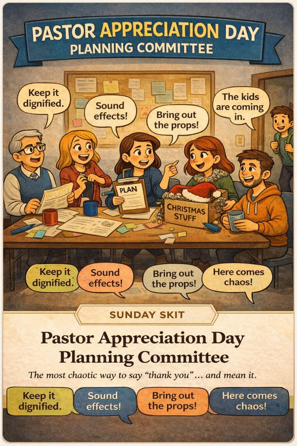 Pastor Appreciation Day Planning Committee — church skit script cover image
