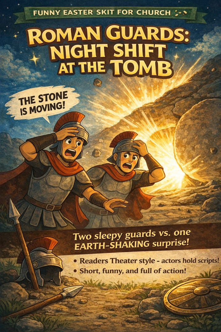 Roman Guards: Night Shift at the Tomb — church skit script cover image