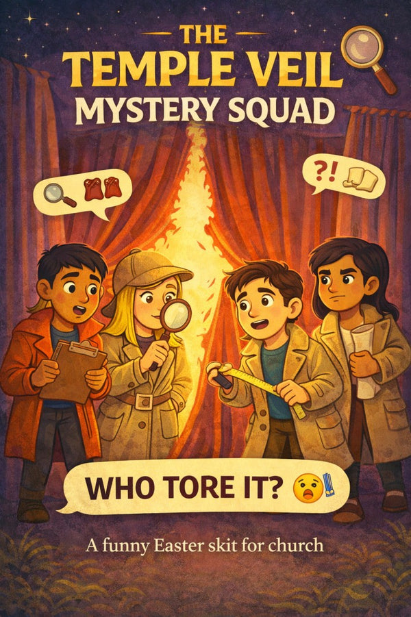 The Temple Veil Mystery Squad — church skit script cover image