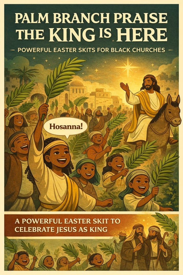 Palm Branch Praise: The King Is Here — Easter church skit cover image