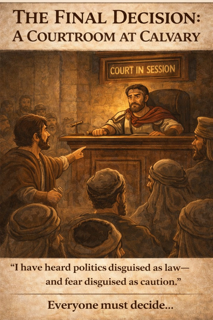 The Final Decision: A Courtroom at Calvary — Easter church play cover image