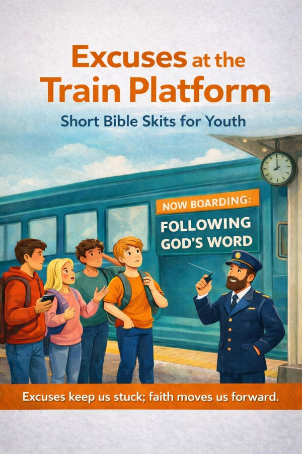 Excuses at the Train Platform — youth group skit cover image