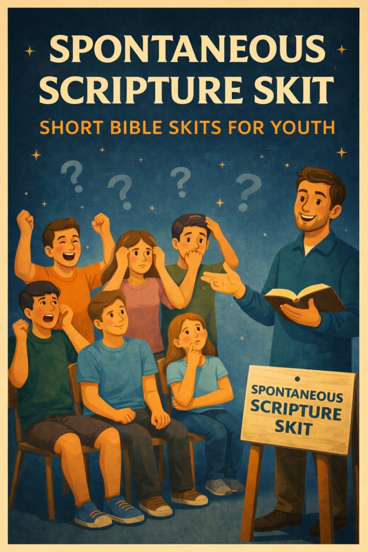 Spontaneous Scripture Skit — youth group skit cover image
