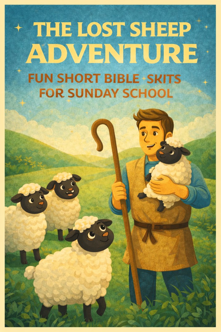 The Lost Sheep Adventure - Fun Short Bible Skits for Sunday School — church skit script cover image