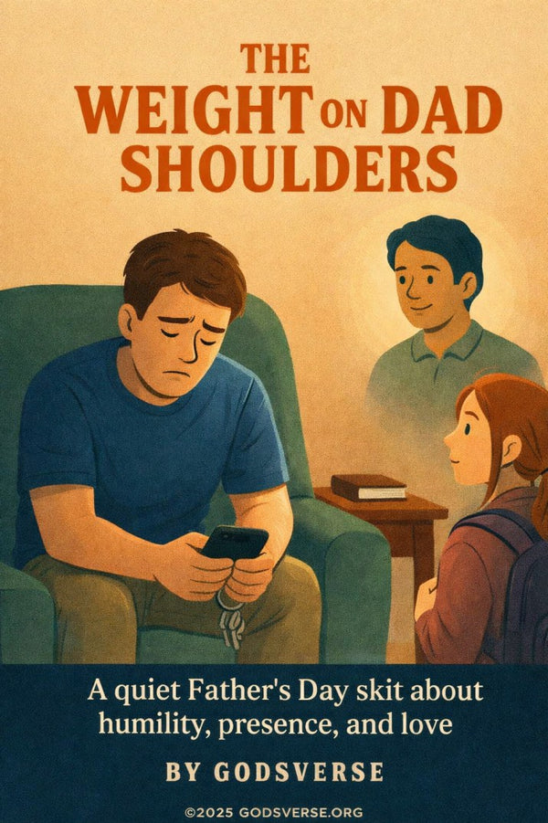 The Weight on Dad’s Shoulders — church skit script cover image