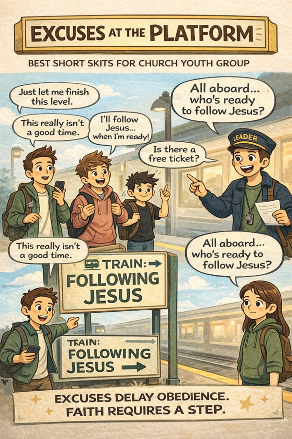 Excuses at the Platform — youth group skit cover image