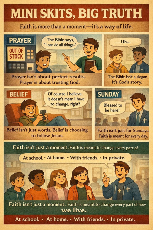 Mini Skits, Big Truth — youth group skit cover image