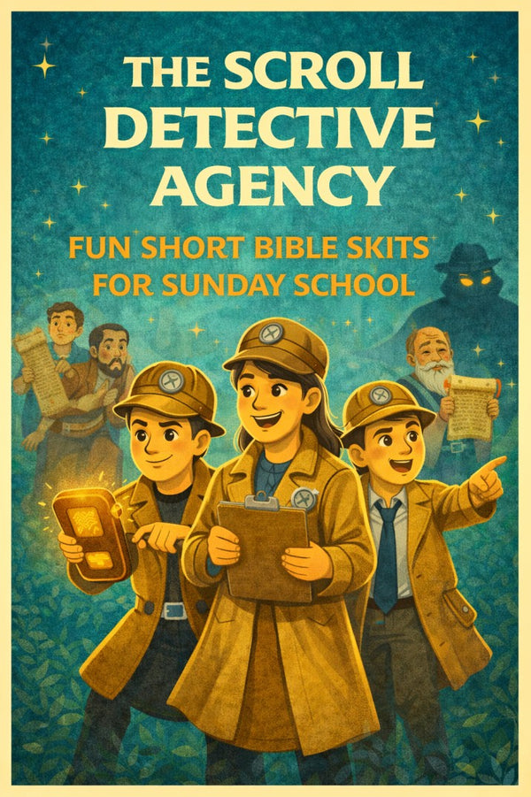 The Scroll Detective Agency - Fun Short Bible Skits for Sunday School — church skit script cover image