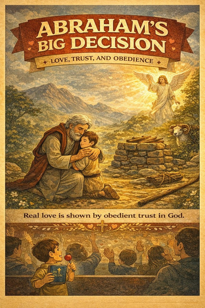Abraham’s Big Decision: Love, Trust, and Obedience — church skit script cover image