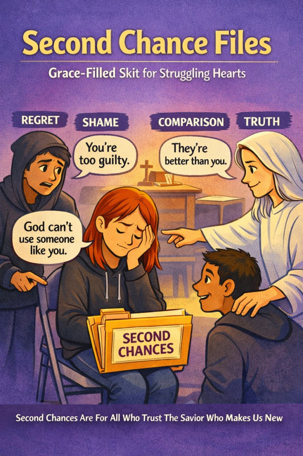 Second Chance Files - Youth Group Drama Skits — youth group skit cover image
