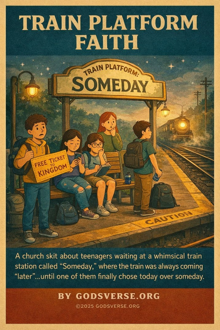 Train Platform Faith — youth group skit cover image