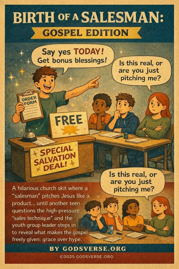 Birth of a Salesman: Gospel Edition — youth group skit cover image