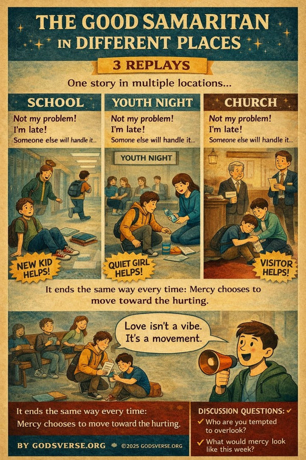 The Good Samaritan in Different Places — youth group skit cover image