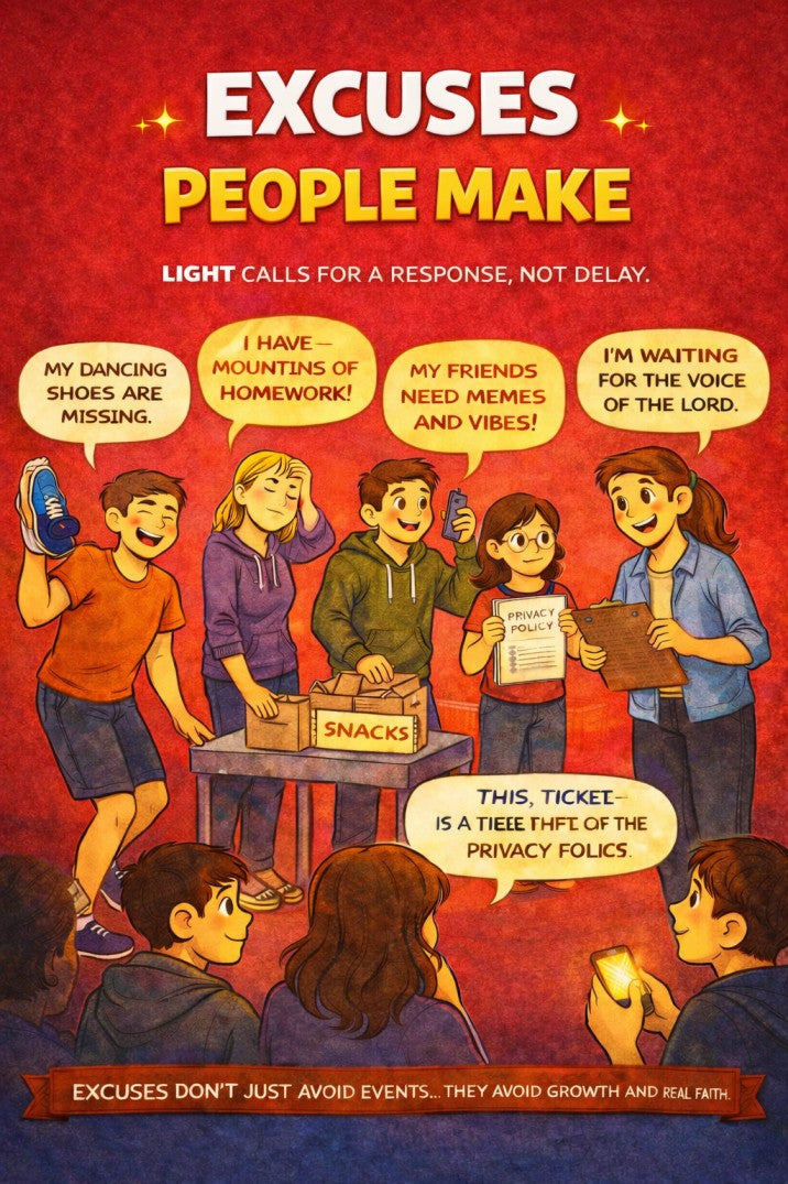 Excuses People Make — youth group skit cover image