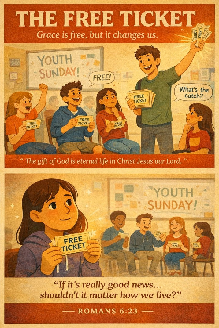 The Free Ticket — youth group skit cover image