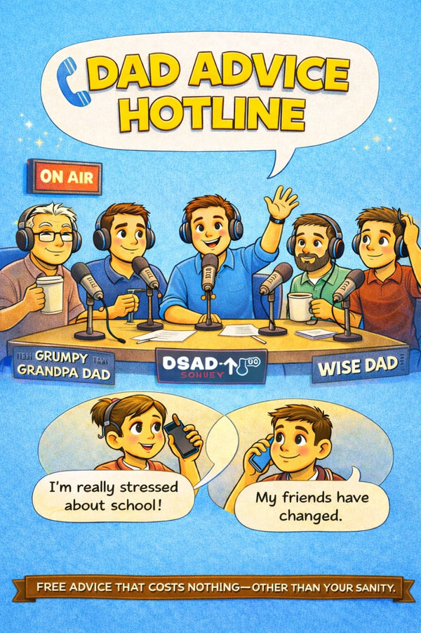 Dad Advice Hotline — church skit script cover image