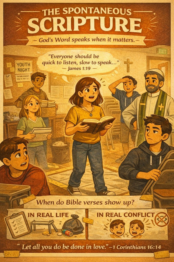 The Spontaneous Scripture — church skit script cover image