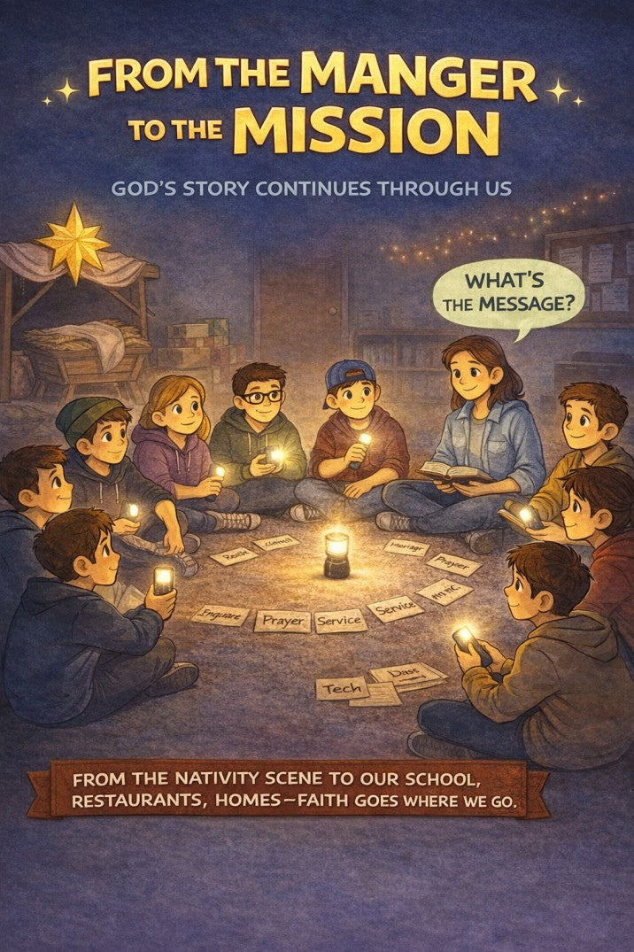 From the Manger to the Mission — youth group skit cover image