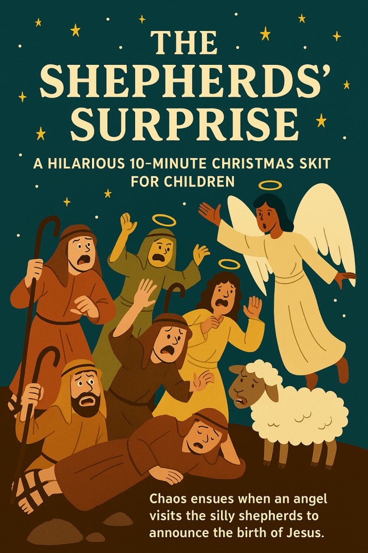 The Shepherds’ Surprise - Christmas Skits About Angels for Kids — Christmas church skit cover image