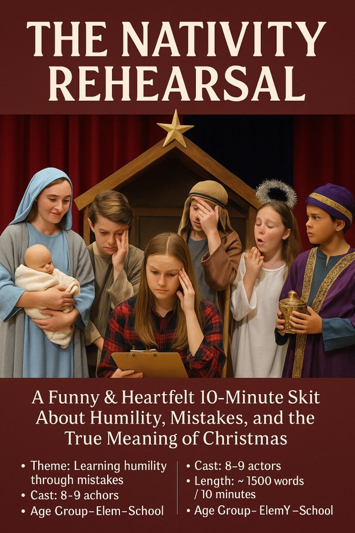 The Nativity Rehearsal — Christmas church skit cover image